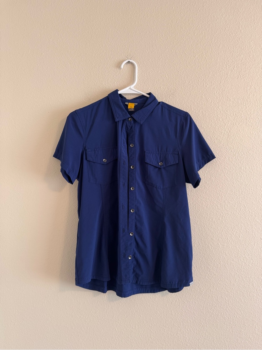 Eddie Bauer Short-Sleeve Button-Down Shirt - Deep Blue